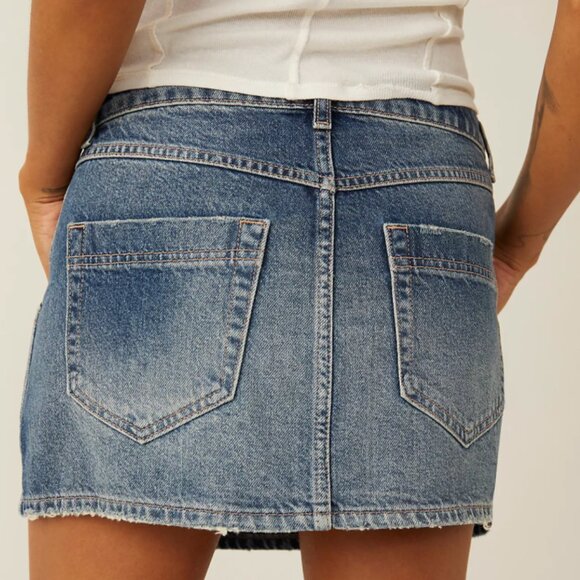 Free People We The Free Wynne Denim Skirt Size 30 - Picture 3 of 7